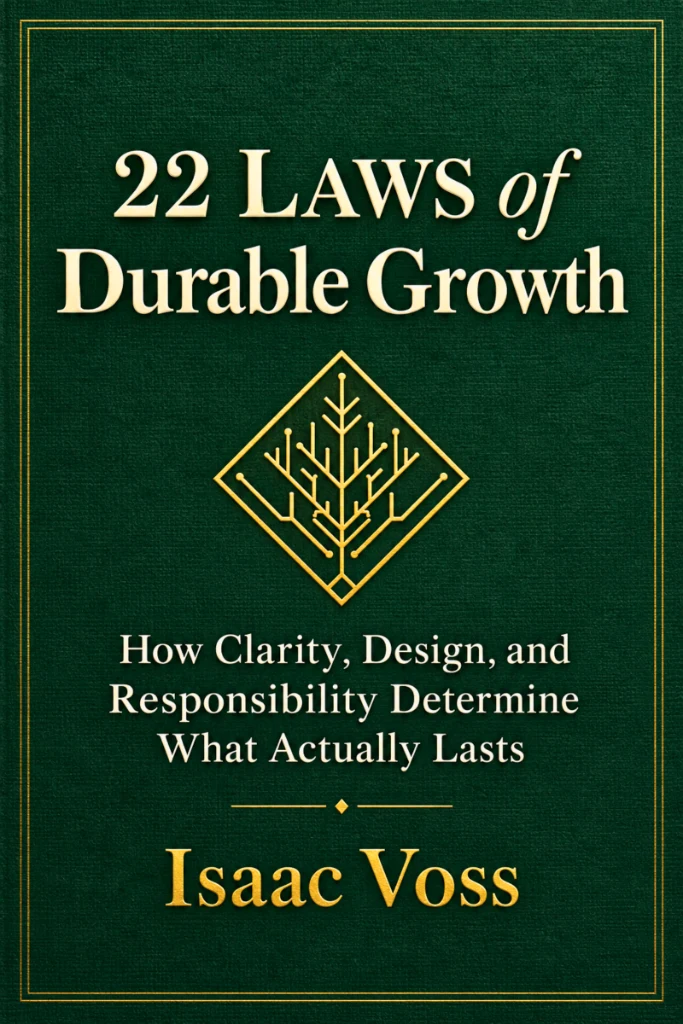 22 Laws of Durable Growth: How Clarity, Design, and Responsibility Determine What Actually Lasts — Isaac Voss